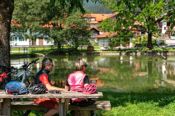 Eine kurze Pause am Dorfer Weiher.