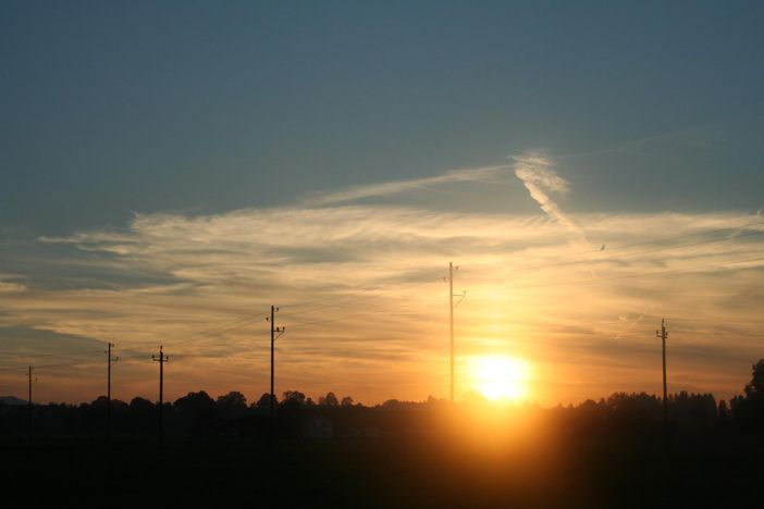 Sonnenuntergang vom Balkon aus