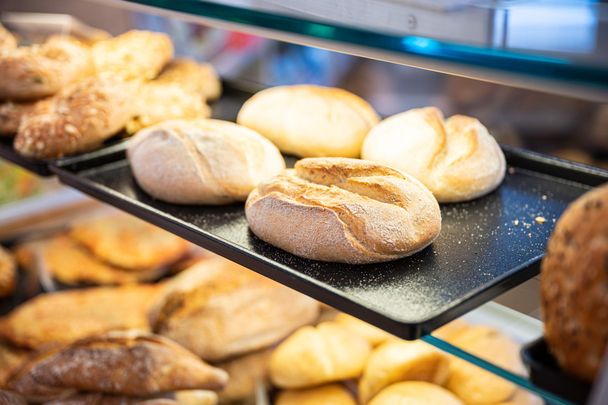 Auslage der Bäckerei