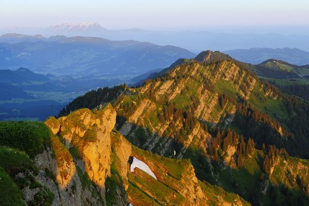 Die Nagelfluhkette im Abendlicht