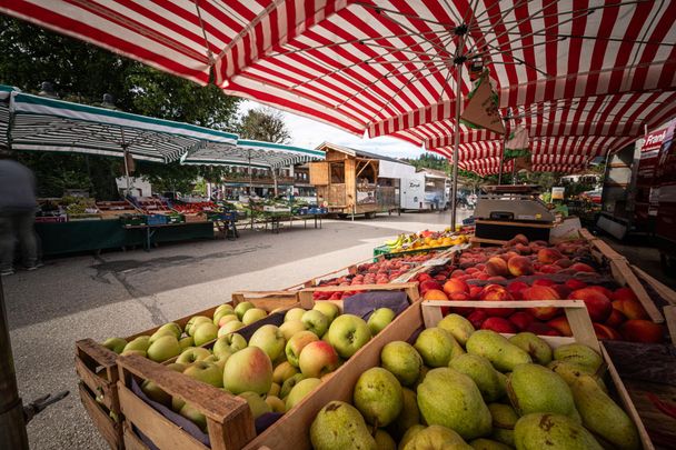 Wochenmarkt in Fischen i. Allgäu