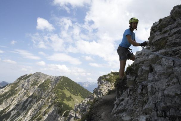 Den EDELRID-Klettersteig in Oberjoch fast geschafft