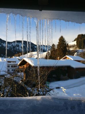 Blick von der Loggia im Winter