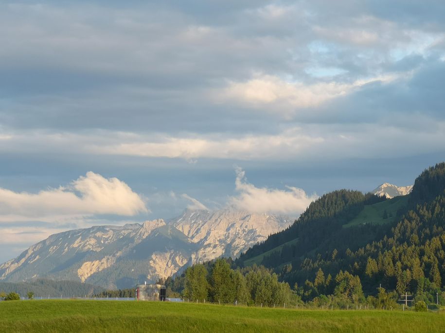 Blick aus dem Schlafzimmerfenster oben