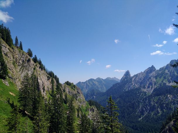 Blick vom Reitweg auf die Ammergauer Alpen