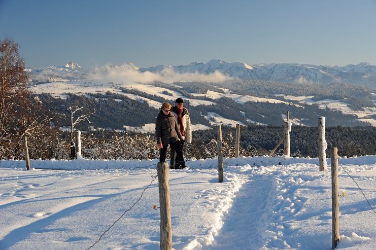 Höhenweg im Winter