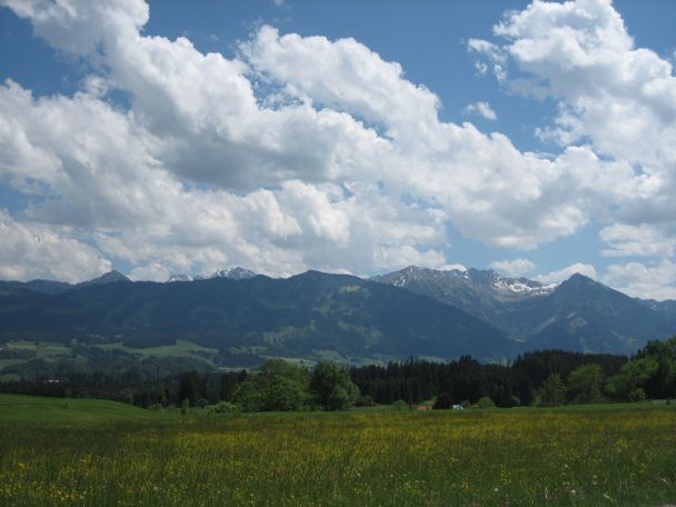 Aussicht von Sigiswang auf die Hörner-Kette