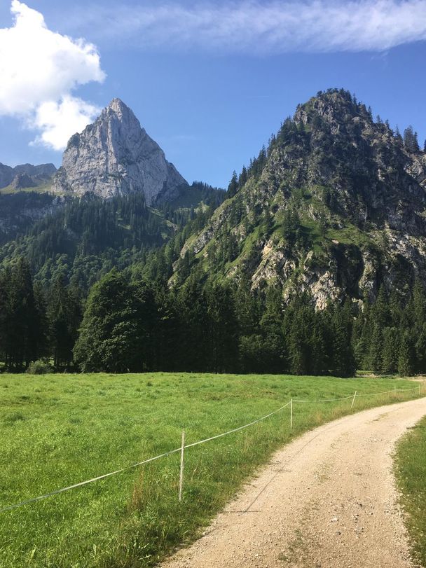 Blick auf den Geißelstein kurz vor dem Wankerfleck