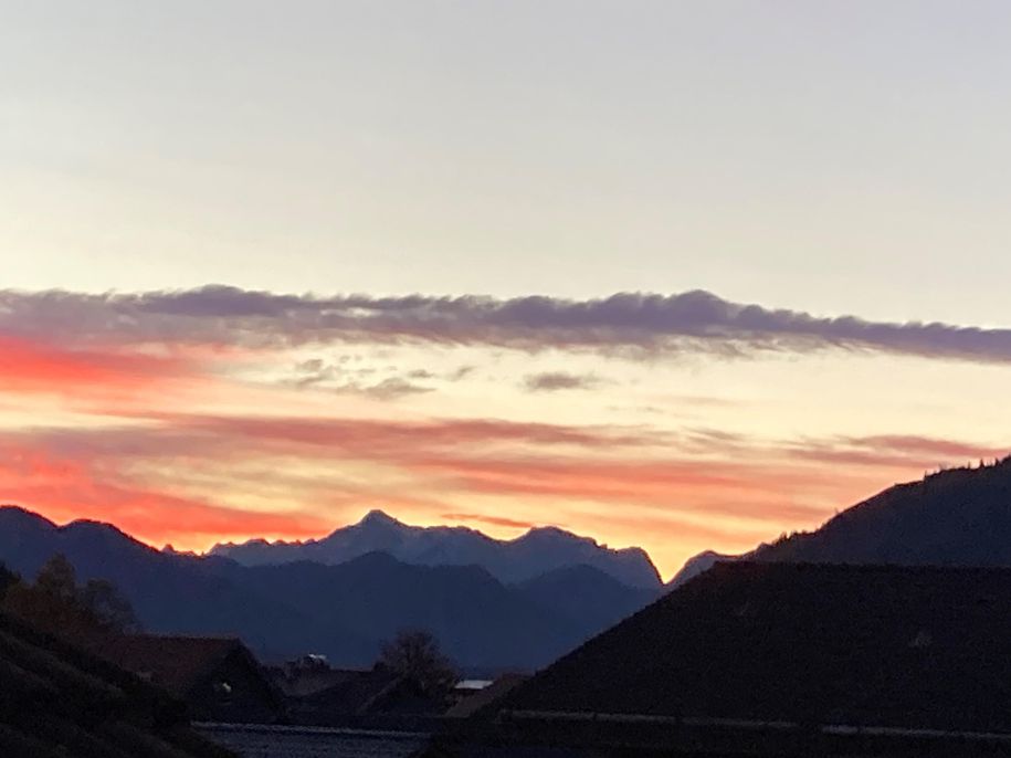 Blick zur Zugspitze Abendrot IMG_0318