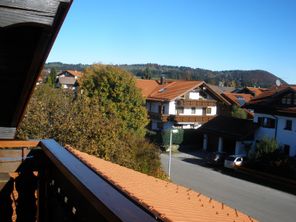 Balkon im Herbst mit Blick auf den Beichelstein