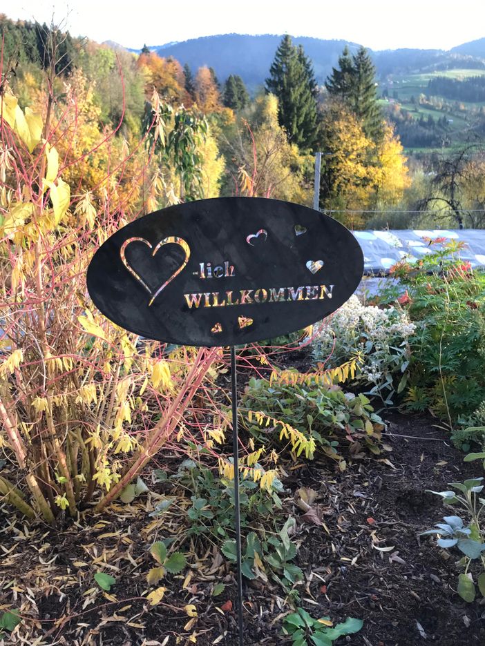 Herbstlicher Garten bei der Ferienwohnung