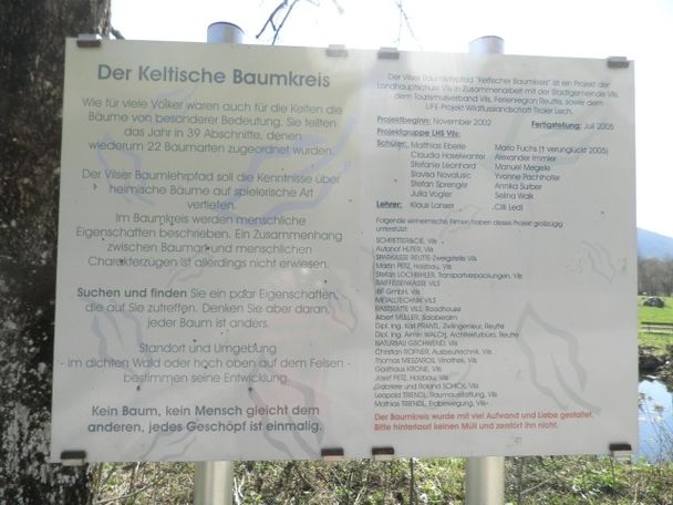 Keltischer Baumkreis Infotafel