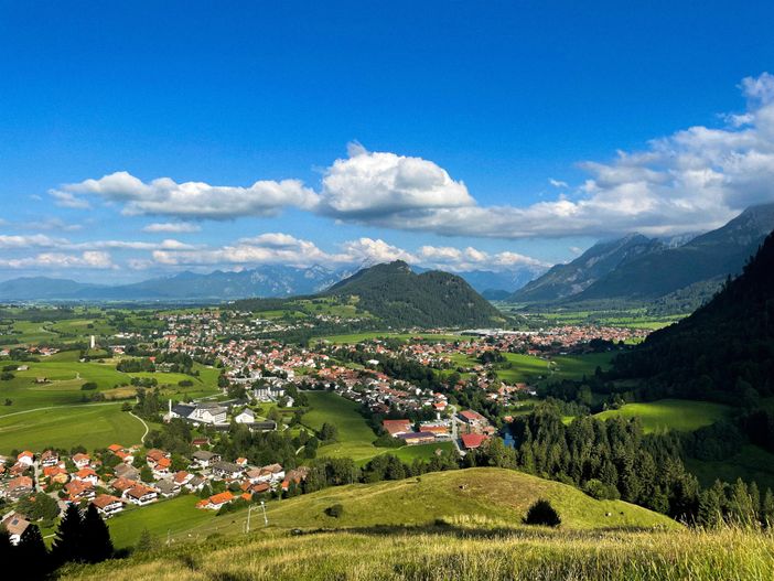 Wanderung zur Grünhütte - Blick auf Pfronten