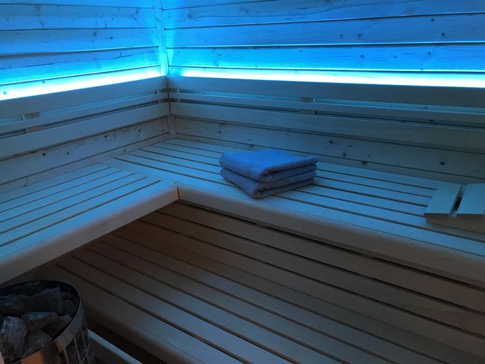 Sauna mit wählbarem Licht&Klangspiel