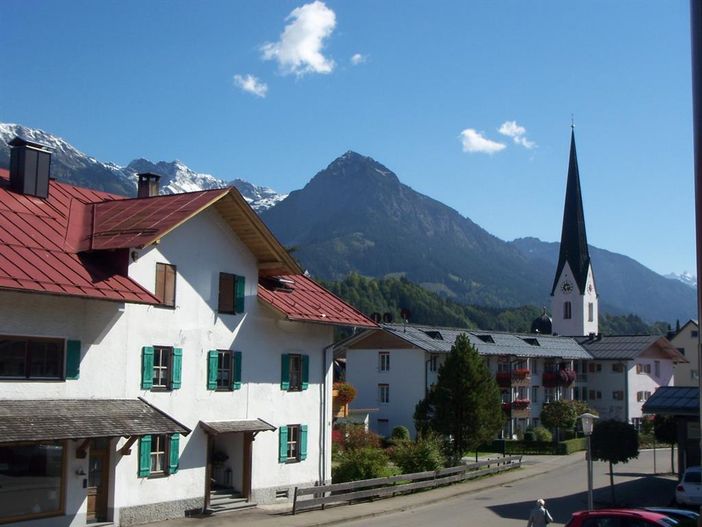 Blick vom Balkon der Ferienwohnung rosenROT