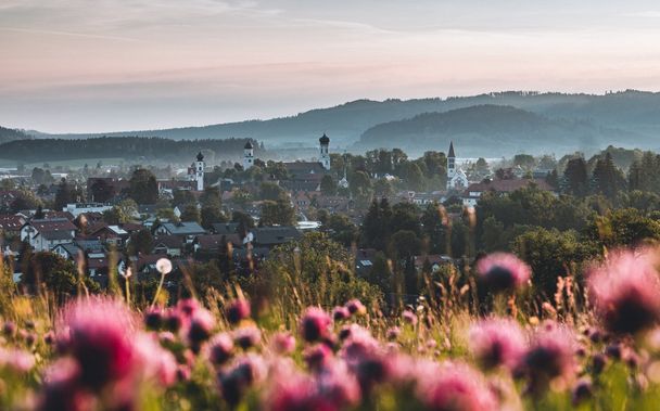 Panoramablick auf Isny von der Felderhalde