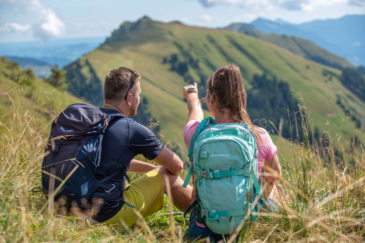 Rast auf dem Hochgrat mit Blick zum Rindalphorn