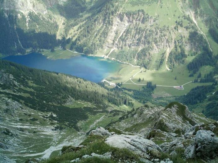 Blick vom Gaishorn auf den Vilsalpsee