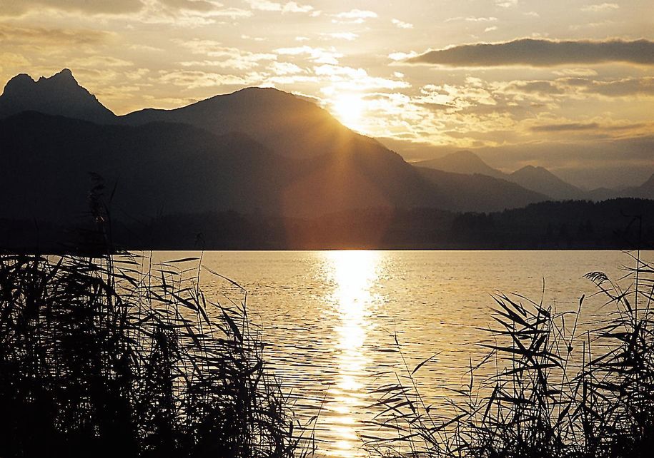 Sonnenuntergang über dem Hopfensee