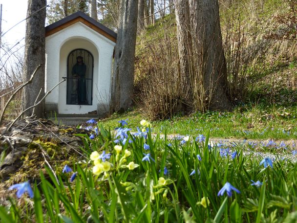 Marterl gegeißelter Heiland am Kalvarienberg Görisried