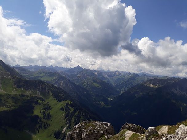 Blick auf die Allgäuer Alpen