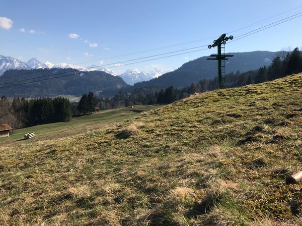 Die Aussicht stets Richtung Oberstdorfer Berge