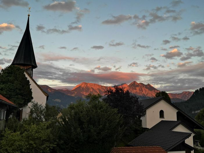 Abendstimmung vom Wohnzimmer Richtung Osten