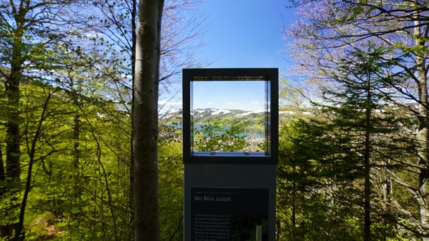 Bilderrahmen mit Blick zum Alpsee