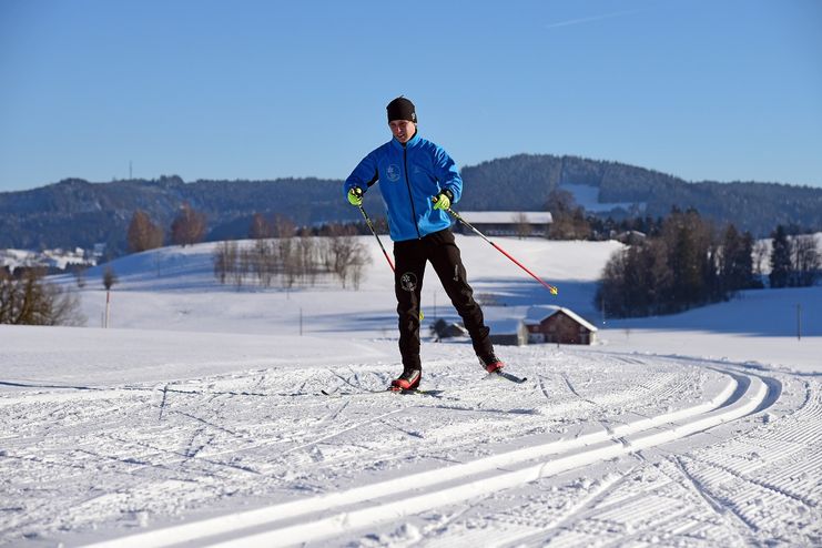 Skating auf der Verbindung Argen-Gschwendloipe