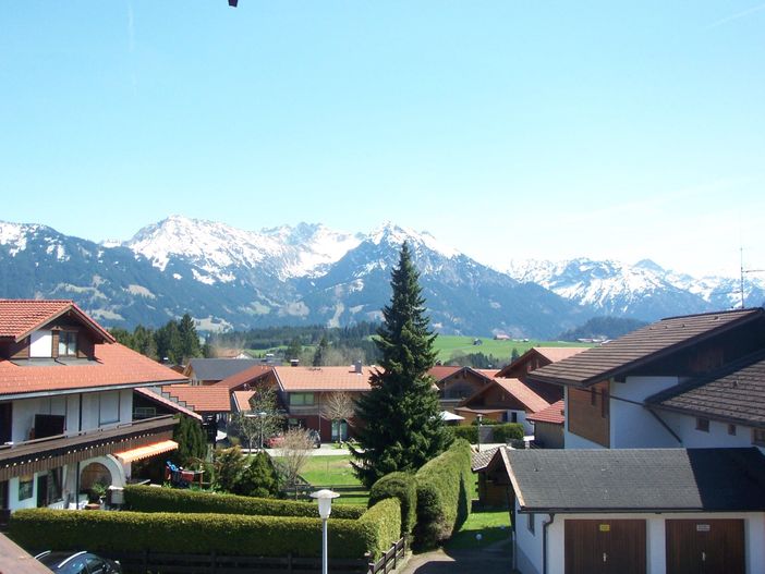 Bergblick von der Ferienwohnung Almenrausch