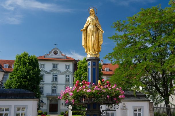 Stadtbrunnen vor dem Schloss in Bad Wurzach