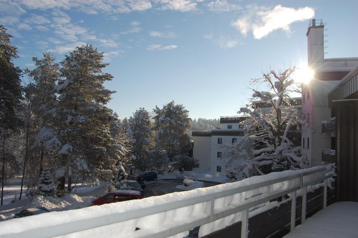 Balkon im Schnee