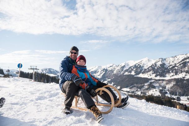 Rodeln im Skigebiet Ofterschwang