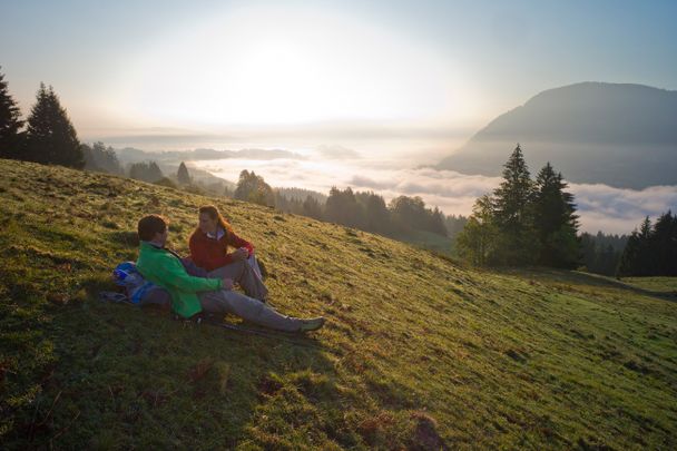 Blick über den Alpsee oberhalb von Immenstadt bei Obheiter