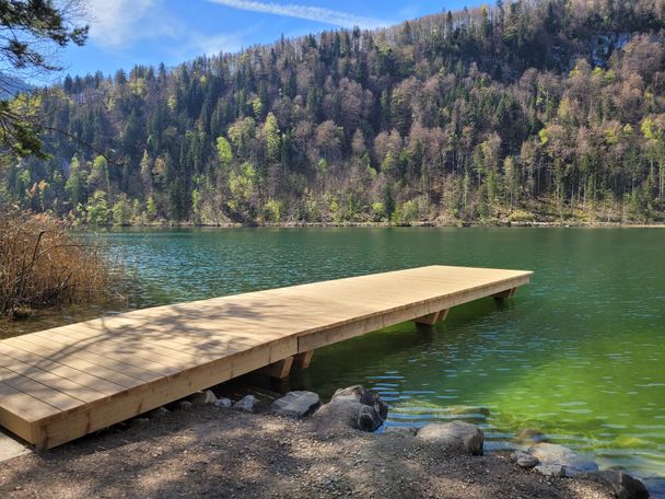 Schwansee neuer Schwimmsteg