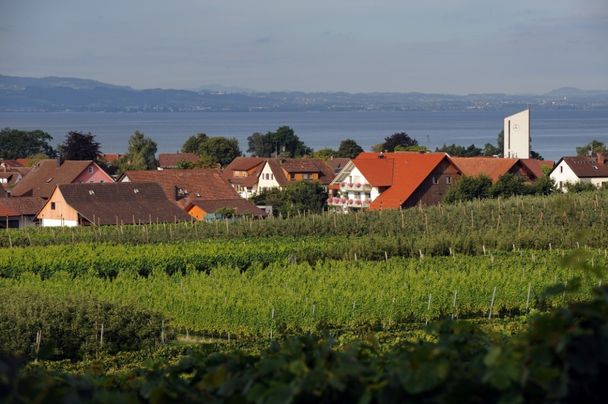 Blick auf Nonnenhorn, See und Berge