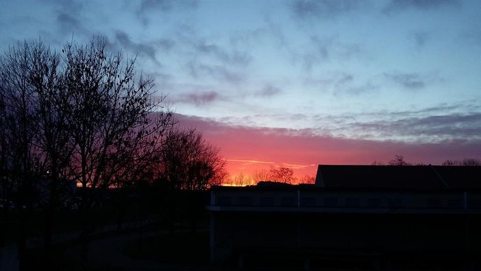 Sonnenuntergang vom Balkon aus