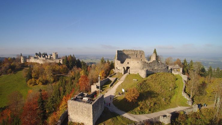 Burgruinen Hohenfreyberg und Eisenberg im Allgäu