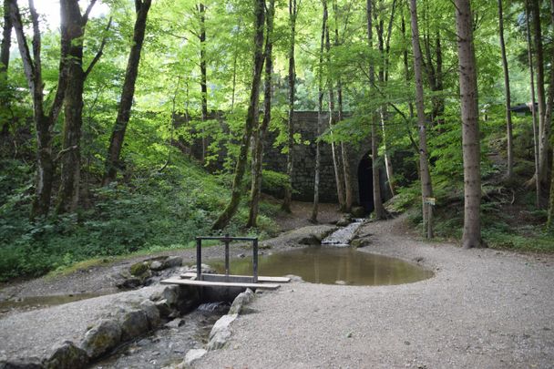 Wasserspielstelle am Auwaldpfad
