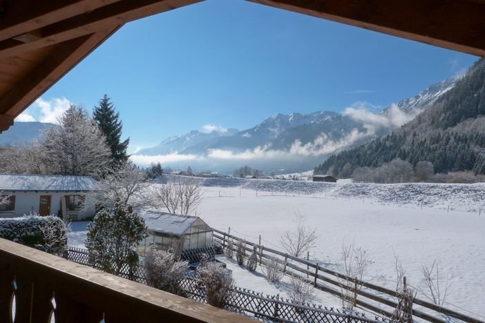 Blick vom Balkon Winter