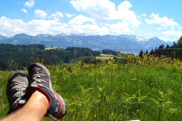 Blick vom Naturlehrpfad in Ofterschwang