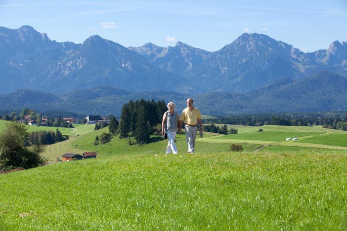 Wandern in der Landschaft um Rieden