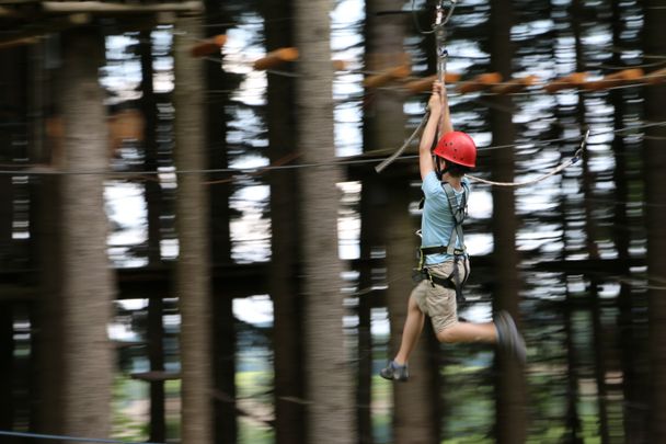 Action im Waldseilgarten Höllschlucht