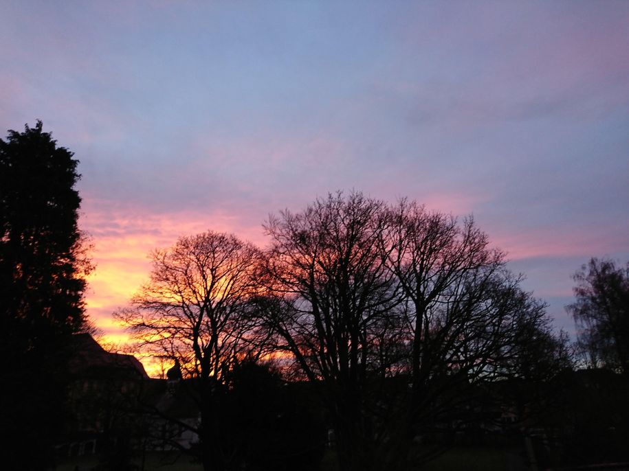 Sonnenuntergang vom Balkon