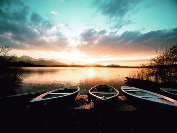 Sonnenuntergang am Hopfensee