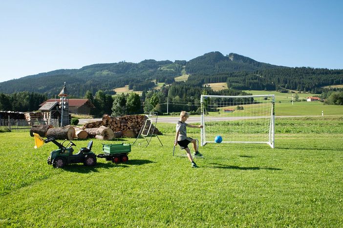 Fußball im Garten