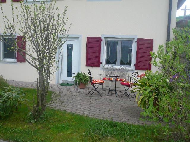 Terrasse der Ferienwohnung