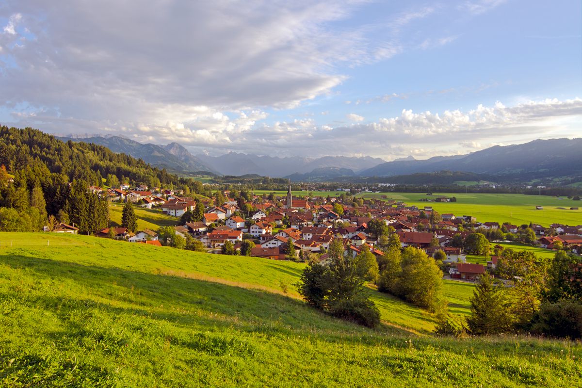 Blick auf Burgberg im Allgäu