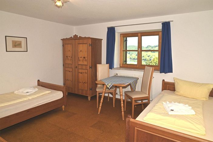 Schlafzimmer mit 2 Einzelbetten Hornblick