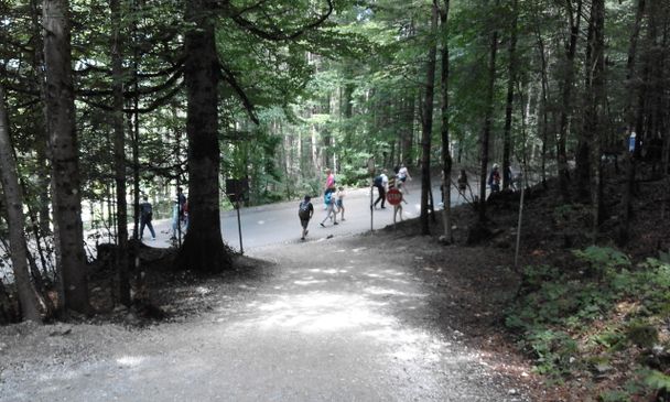 Ende des Wanderwegs Rodelbahn